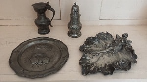 Lot d'étains avant restauration