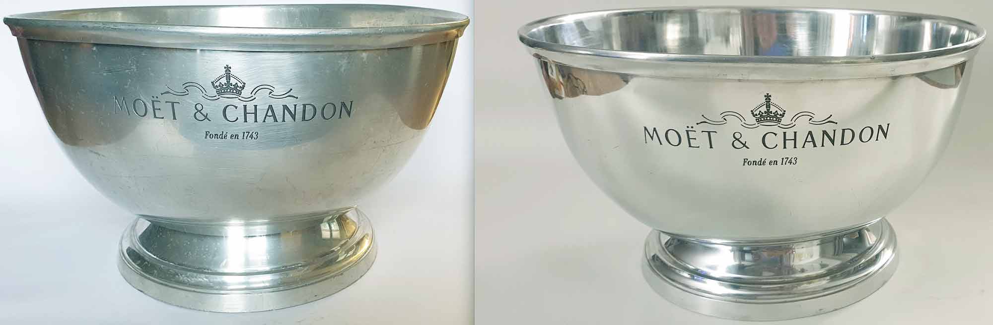 restauration vasque à champagne Moet et Chandon