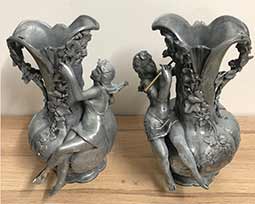 restauration 2 vases de ferville-suan - AVANT