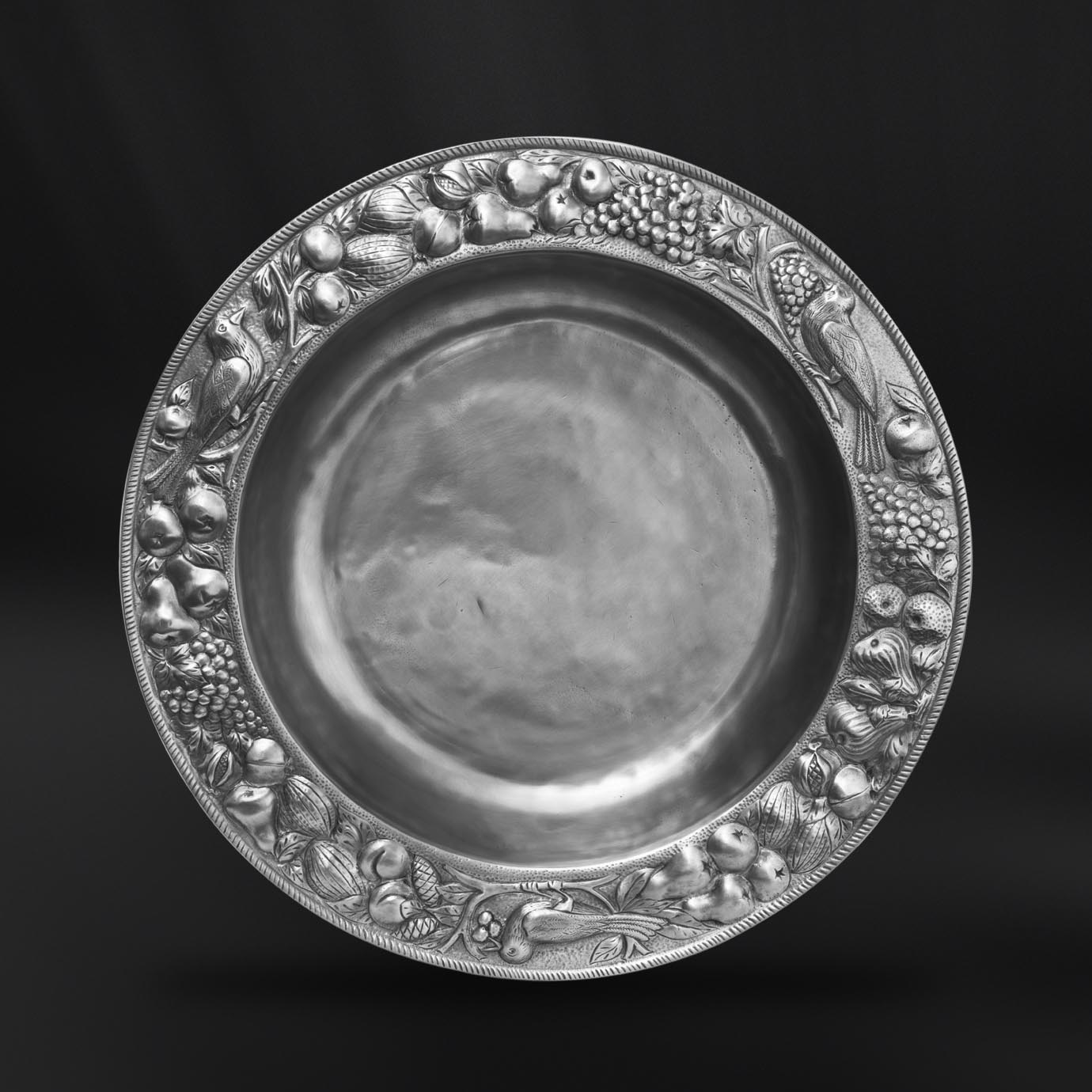 PLAT CREUX etain antique